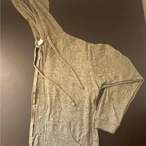 Gray Hooded Cardigan